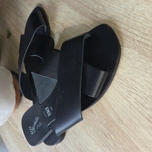 Seychelles Black Slide Sandals
